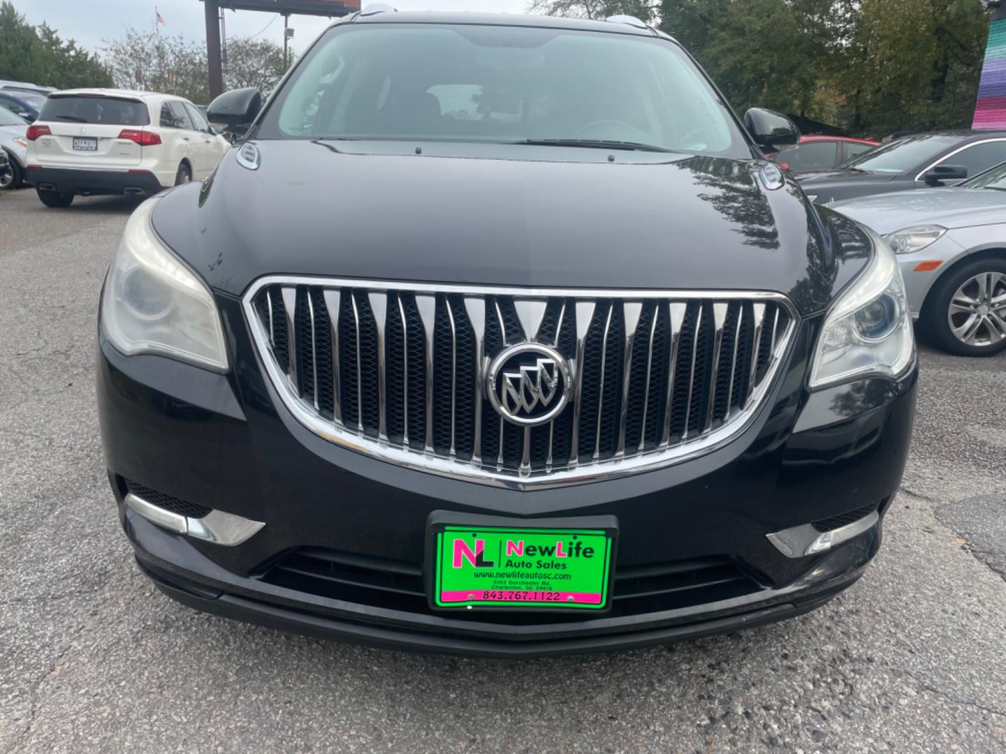 2014 BLACK BUICK ENCLAVE (5GAKRBKD4EJ) with an 3.6L engine, Automatic transmission, located at 5103 Dorchester Rd., Charleston, SC, 29418-5607, (843) 767-1122, 36.245171, -115.228050 - Leather interior with Navigation, Backup Camera, Bose Stereo with CD/AUX/Sat/Bluetooth, Dual Climate Control, Power Everything (windows, locks, seats, mirrors), Heated/Memory Seating, Rear Climate Control, Power Liftgate, 3rd Row with Middle Captains Row, Keyless Entry, Chrome Wheels. Clean CarFax ( - Photo#1