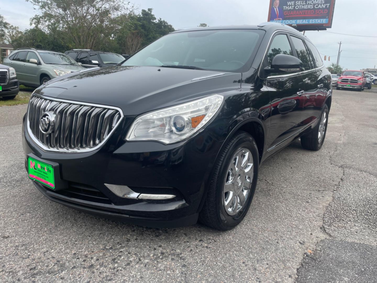 2014 BLACK BUICK ENCLAVE (5GAKRBKD4EJ) with an 3.6L engine, Automatic transmission, located at 5103 Dorchester Rd., Charleston, SC, 29418-5607, (843) 767-1122, 36.245171, -115.228050 - Leather interior with Navigation, Backup Camera, Bose Stereo with CD/AUX/Sat/Bluetooth, Dual Climate Control, Power Everything (windows, locks, seats, mirrors), Heated/Memory Seating, Rear Climate Control, Power Liftgate, 3rd Row with Middle Captains Row, Keyless Entry, Chrome Wheels. Clean CarFax ( - Photo#2