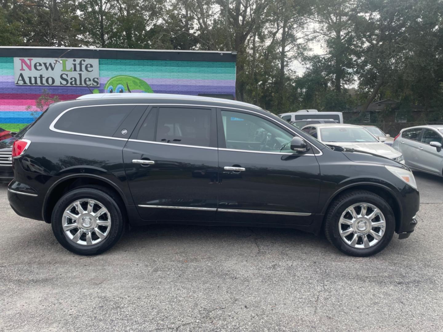 2014 BLACK BUICK ENCLAVE (5GAKRBKD4EJ) with an 3.6L engine, Automatic transmission, located at 5103 Dorchester Rd., Charleston, SC, 29418-5607, (843) 767-1122, 36.245171, -115.228050 - Leather interior with Navigation, Backup Camera, Bose Stereo with CD/AUX/Sat/Bluetooth, Dual Climate Control, Power Everything (windows, locks, seats, mirrors), Heated/Memory Seating, Rear Climate Control, Power Liftgate, 3rd Row with Middle Captains Row, Keyless Entry, Chrome Wheels. Clean CarFax ( - Photo#7