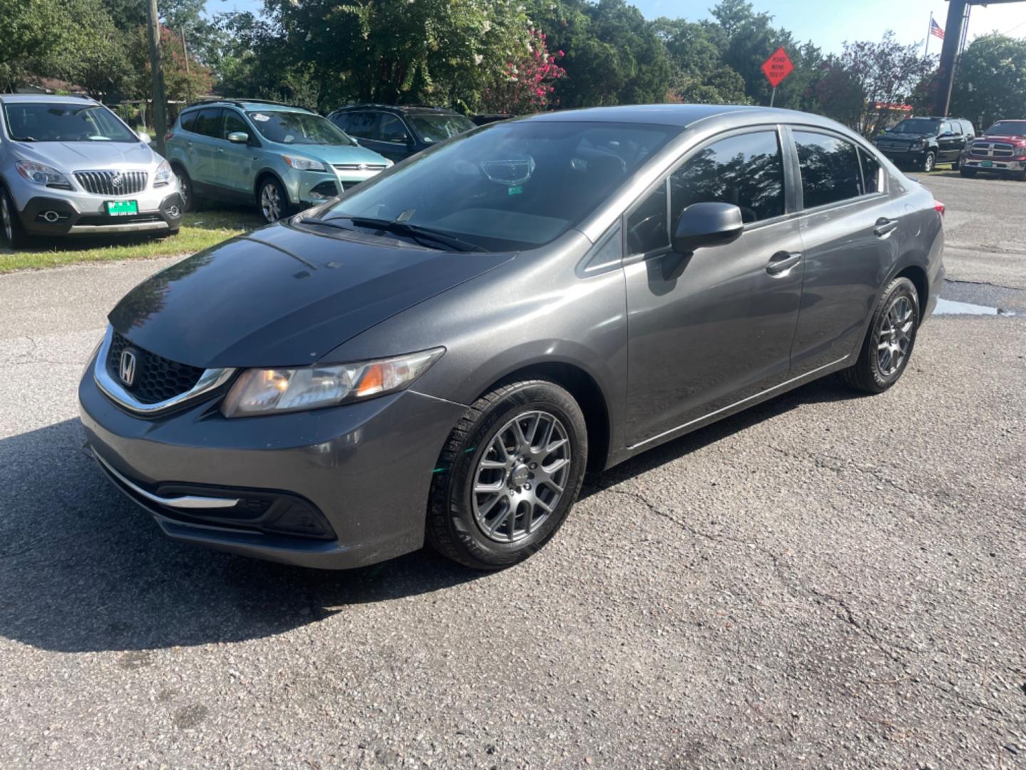 2013 GRAY HONDA CIVIC HF (2HGFB2F65DH) with an 1.8L engine, Automatic transmission, located at 5103 Dorchester Rd., Charleston, SC, 29418-5607, (843) 767-1122, 36.245171, -115.228050 - Photo#2