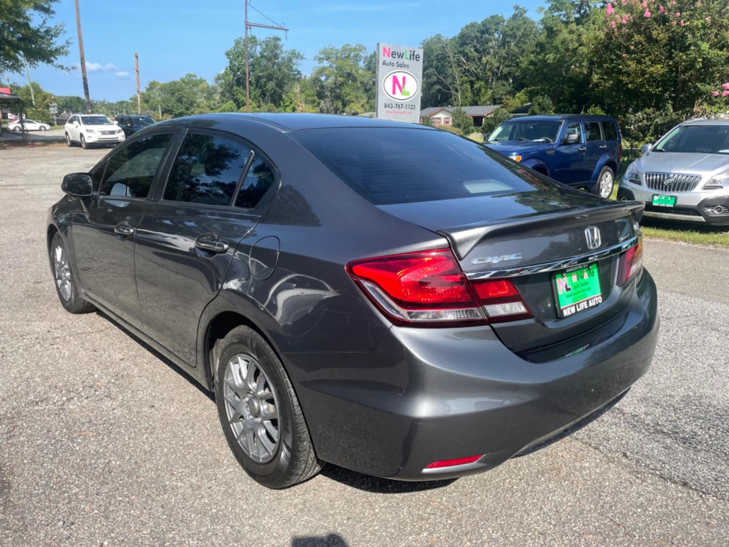 2013 GRAY HONDA CIVIC HF (2HGFB2F65DH) with an 1.8L engine, Automatic transmission, located at 5103 Dorchester Rd., Charleston, SC, 29418-5607, (843) 767-1122, 36.245171, -115.228050 - Photo#3