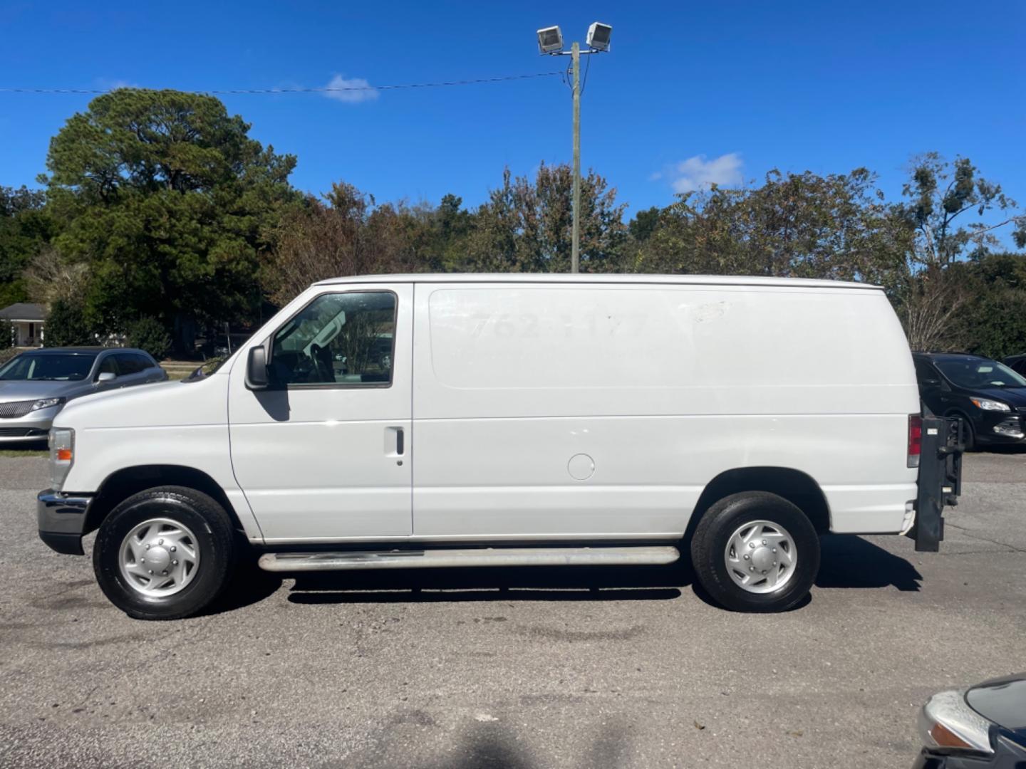 2011 WHITE FORD ECONOLINE E250 VAN (1FTNE2EW7BD) with an 4.6L engine, Automatic transmission, located at 5103 Dorchester Rd., Charleston, SC, 29418-5607, (843) 767-1122, 36.245171, -115.228050 - Photo#3