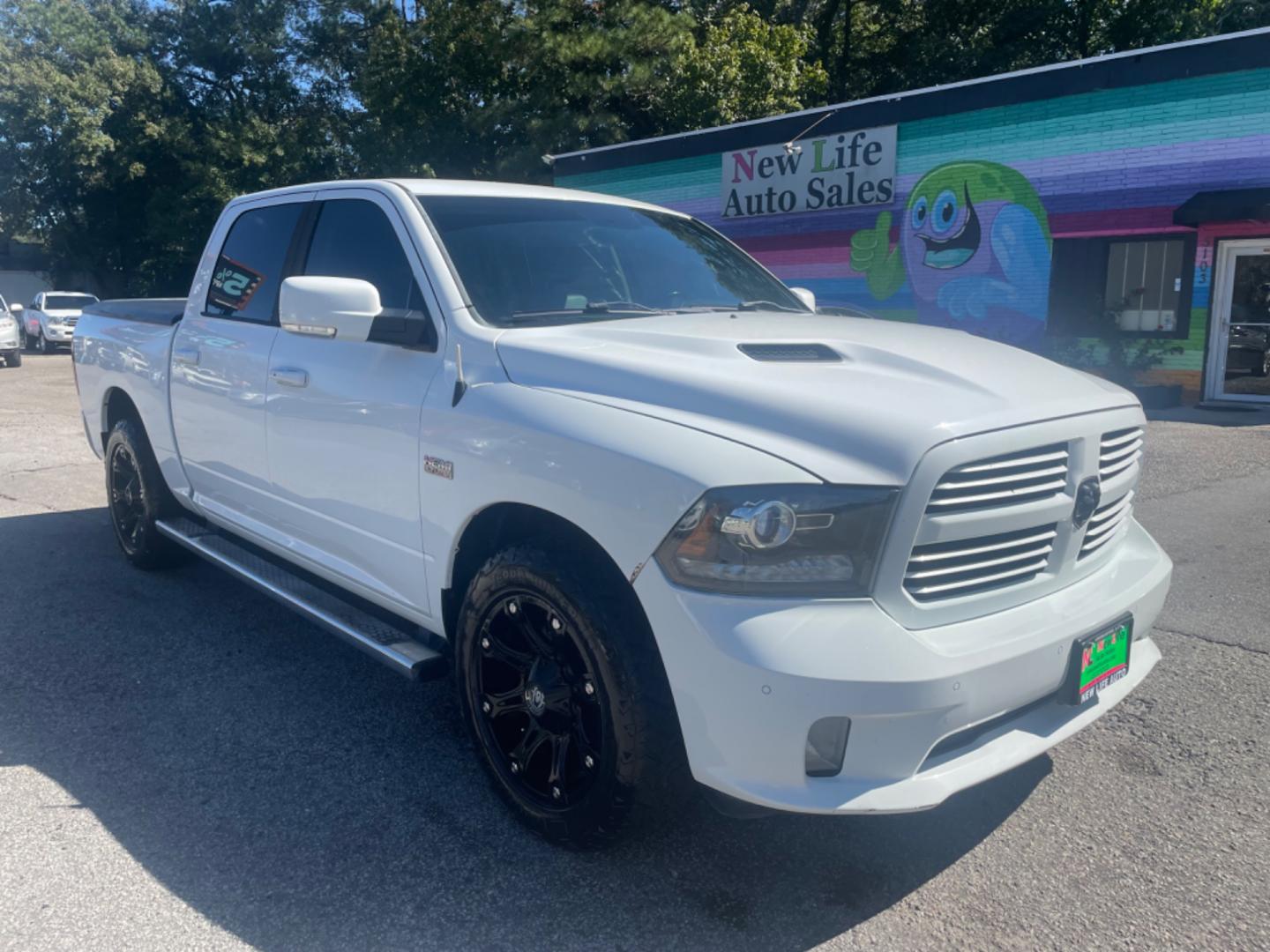 2015 WHITE RAM 1500 SPORT (1C6RR6MTXFS) with an 5.7L engine, Automatic transmission, located at 5103 Dorchester Rd., Charleston, SC, 29418-5607, (843) 767-1122, 36.245171, -115.228050 - Spacious Interior with Navigation, Backup Camera, Blutooth/AUX/Sat, Dual Climate Control, Power Everything (windows, locks, seat, mirrors) Heated Seats, Heated Steering Wheel, All-weather Mats, Push Button Start, Keyless Entry, Running Boards, Hard Bed Cover, Tow Package, Alloy Wheels. Certified One - Photo#0