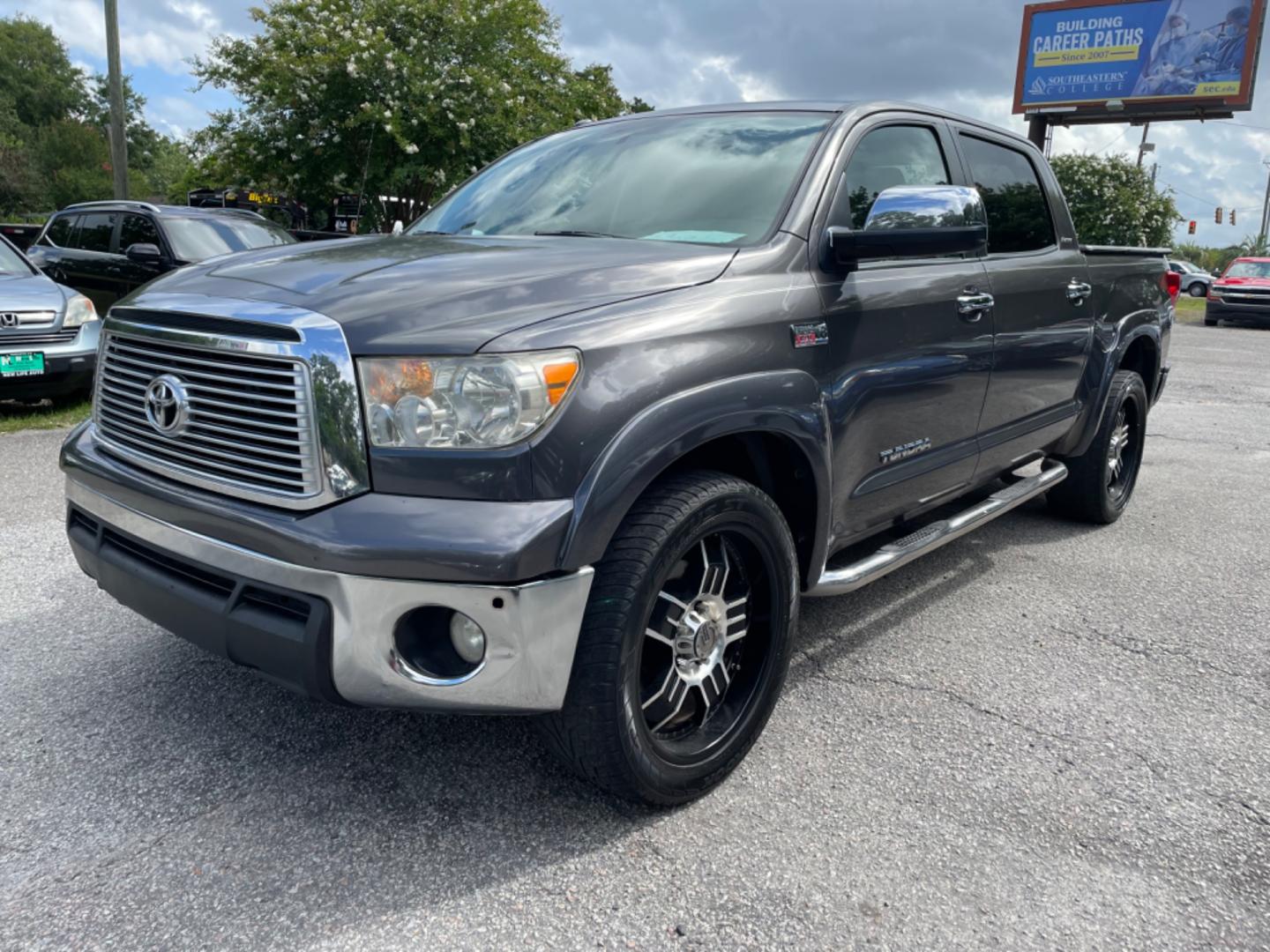 2011 GRAY TOYOTA TUNDRA LIMITED (5TFFY5F1XBX) with an 5.7L engine, Automatic transmission, located at 5103 Dorchester Rd., Charleston, SC, 29418-5607, (843) 767-1122, 36.245171, -115.228050 - Photo#2