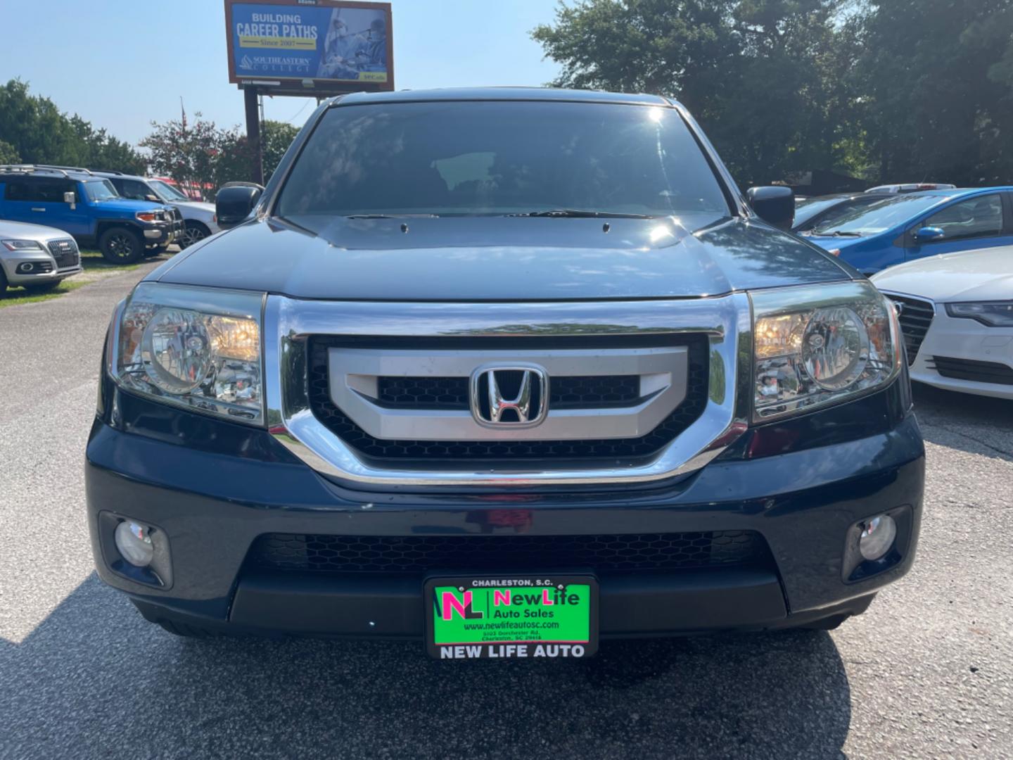 2011 BLUE HONDA PILOT EX-L W/DVD (5FNYF3H66BB) with an 3.5L engine, Automatic transmission, located at 5103 Dorchester Rd., Charleston, SC, 29418-5607, (843) 767-1122, 36.245171, -115.228050 - Photo#1