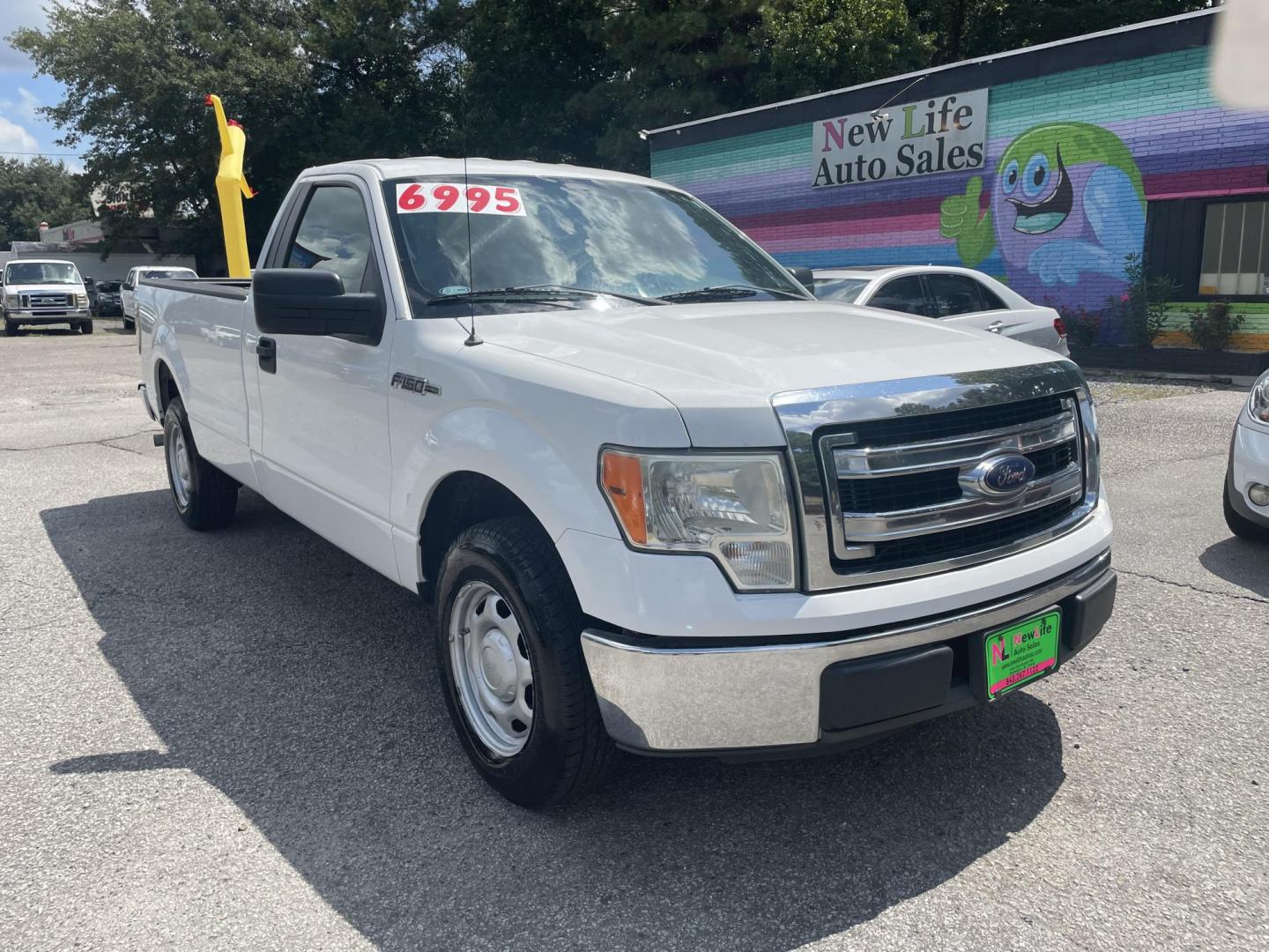 2013 WHITE FORD F-150 XL (1FTNF1CFXDK) with an 5.0L engine, Automatic transmission, located at 5103 Dorchester Rd., Charleston, SC, 29418-5607, (843) 767-1122, 36.245171, -115.228050 - Local Trade-in with AM/FM, Cold A/C, Easy Clean Vinyl Floor, Power Windows, Power Locks, Keyless Entry, Bed Liner, Tow Package. 258k miles Located at New Life Auto Sales! 2023 WINNER for Post & Courier's Charleston's Choice Pre-owned Car Dealer AND 2018-2024 Top 5 Finalist for Charleston City Paper - Photo#0