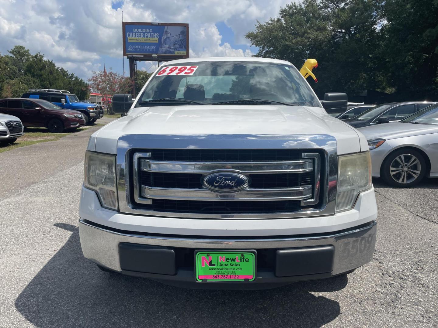 2013 WHITE FORD F-150 XL (1FTNF1CFXDK) with an 5.0L engine, Automatic transmission, located at 5103 Dorchester Rd., Charleston, SC, 29418-5607, (843) 767-1122, 36.245171, -115.228050 - Local Trade-in with AM/FM, Cold A/C, Easy Clean Vinyl Floor, Power Windows, Power Locks, Keyless Entry, Bed Liner, Tow Package. 258k miles Located at New Life Auto Sales! 2023 WINNER for Post & Courier's Charleston's Choice Pre-owned Car Dealer AND 2018-2024 Top 5 Finalist for Charleston City Paper - Photo#1