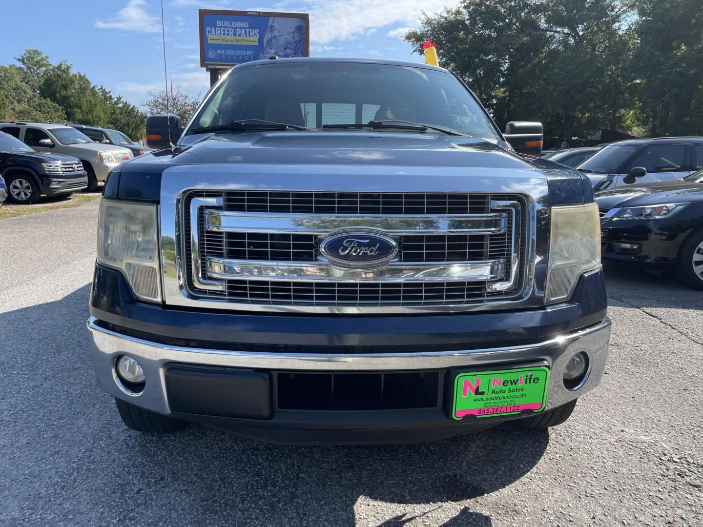 2014 BLUE FORD F-150 XLt (1FTFW1CT7EK) with an 3.5L engine, Automatic transmission, located at 5103 Dorchester Rd., Charleston, SC, 29418-5607, (843) 767-1122, 36.245171, -115.228050 - Spacious Interior with CD/AUX/Sat, Hands-free Phone, Power Everything (windows, locks, seat, mirrors), Keyless Entry, Running Boards, Bedliner, Tow Package with Brake Assist, Alloy Wheels. Clean CarFax (no accidents reported!) 154k miles Located at New Life Auto Sales! 2023 WINNER for Post & Couri - Photo#1