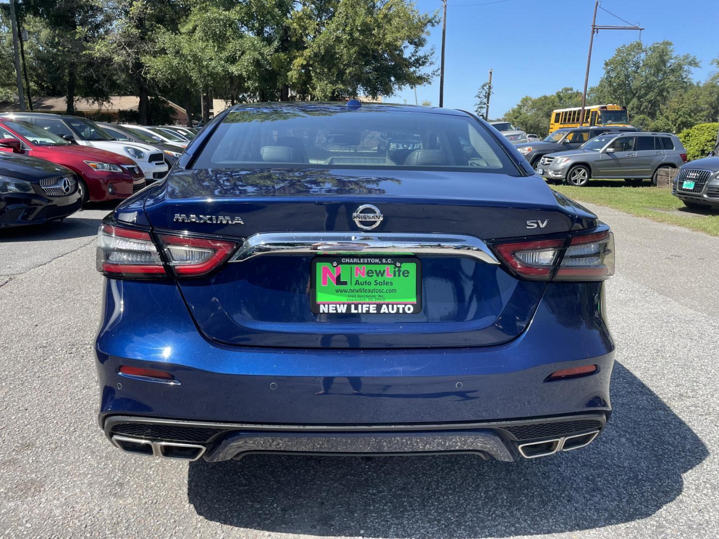 2020 BLUE NISSAN MAXIMA 3.5 SV (1N4AA6CV3LC) with an 3.5L engine, Continuously Variable transmission, located at 5103 Dorchester Rd., Charleston, SC, 29418-5607, (843) 767-1122, 36.245171, -115.228050 - Clean CarFax (no accidents reported!) Leather, Navigation, Backup Camera, CD/AUX/Sat/Bluetooth, Dual Climate Control, Power Everything (windows, locks, seats, mirrors), Heated Seats, Push Button Start, Keyless Entry, Alloy Wheels. 152k miles Located at New Life Auto Sales! 2023 WINNER for Post & Co - Photo#5