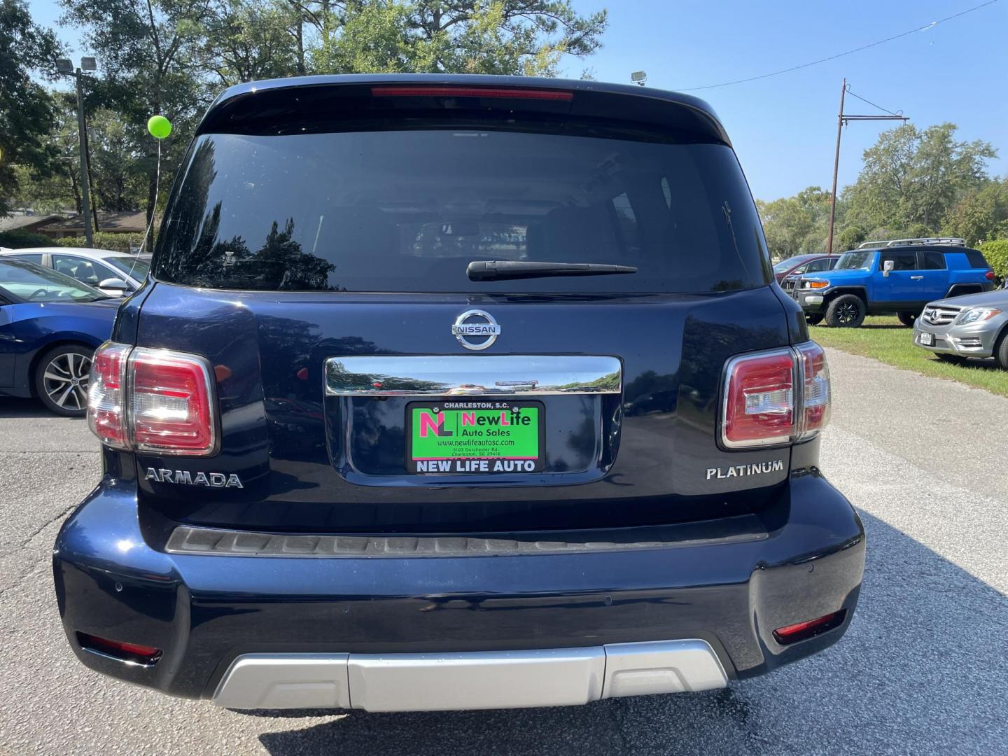 2017 BLUE NISSAN ARMADA SV (JN8AY2NE1H9) with an 5.6L engine, Automatic transmission, located at 5103 Dorchester Rd., Charleston, SC, 29418-5607, (843) 767-1122, 36.245171, -115.228050 - Beautiful wood-grain interior with Leather, Sunroof, Navigation, 360 Camera, CD/AUX/Sat/Bluetooth, Dual Climate Control, Power Everything (window, locks, seats, mirrors), Heated/Cooled/Memory Seating, Heated Steering Wheel, Power Adjust Steering Wheel, Rear Climate Control, Rear DVD, Rear Heated Sea - Photo#5